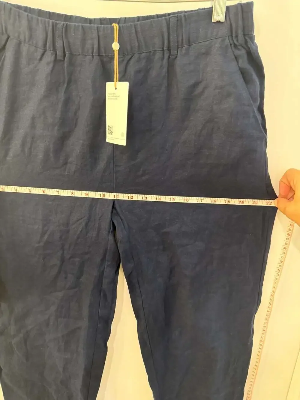 Quince Women's 100% European Linen Elastic Waist Ankle Pants